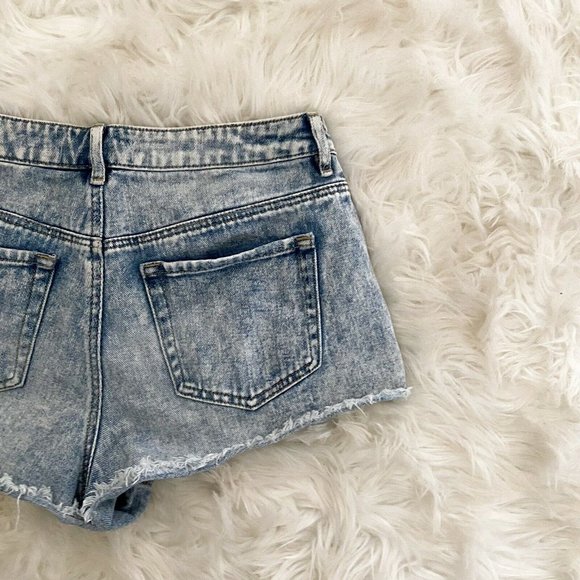 Pacsun light wash high rise festival short distres - Picture 6 of 6